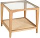 Moe's Home Collection Harrington Glass Top Side Table with Natural Base-0
