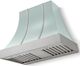 La Cornue CornuFé Cascade 36" Roquefort Mounted Range Hood with Satin Chrome Trim-0
