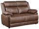 Coaster® Ellington Dark Brown Upholstered Padded Arm Loveseat-0