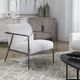 Uttermost® Brisbane Distressed Charcoal/Ivory Accent Chair-1