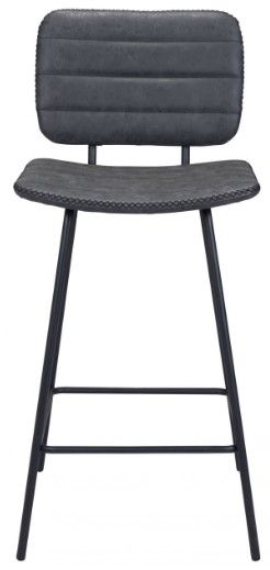 Zuo® Modern Boston 2-Piece Vintage Black Counter Chairs-1