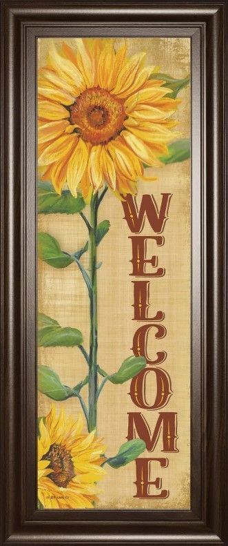 Classy Art Welcome Sunflower by Ed Wargo Wall Art-0