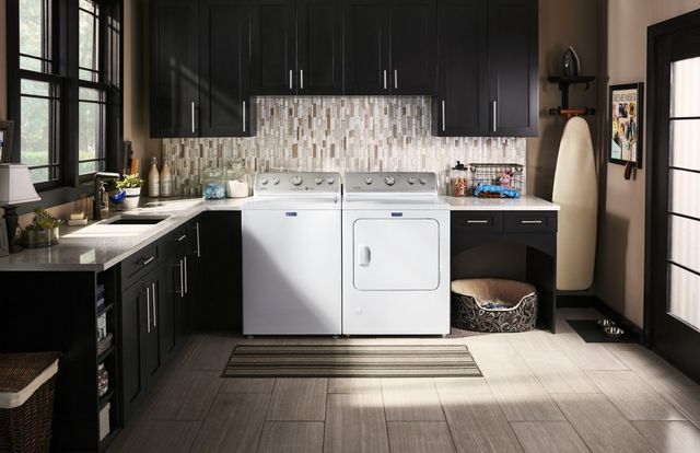 Maytag® 7.0 Cu. Ft. White Front Load Electric Dryer-9