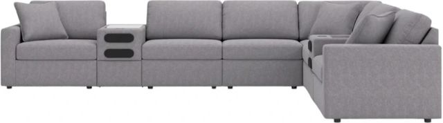 Signature Design by Ashley® Modmax 8-Piece Granite L-Shape Sectional with Audio Consoles-2