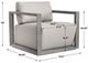 Uttermost® Remsen Dove/Weathered Gray Fabric/Wooden Outdoor Lounge Chair-1