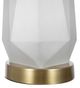 A & B Home White 15" Glass Table Lamp-3
