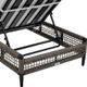 Armen Living Felicia Black/Grey Outdoor Patio Adjustable Chaise Lounge Chair-5