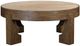 Bassett Mirror Canyon Travertine Cocktail Table with Espresso Base-1
