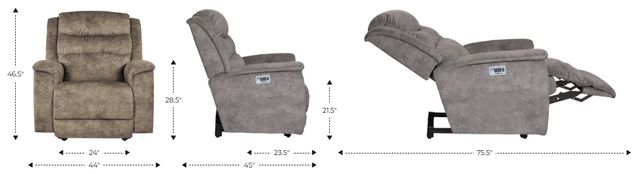La-Z-Boy® Pinnacle Espresso Power Rocking Recliner with Headrest-3