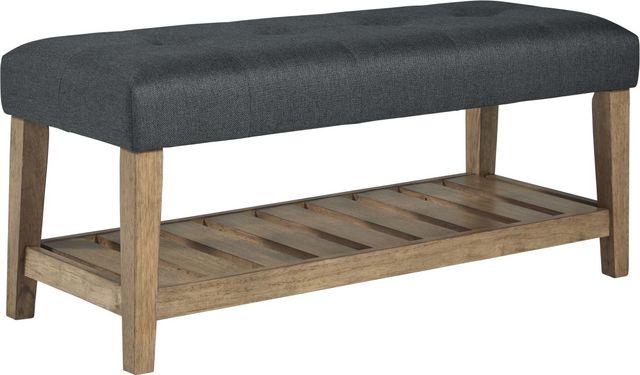Signature Design by Ashley® Cabellero Charcoal/Brown Accent Bench-0