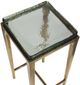 Uttermost® Preston Square Glass Top Accent Table with Antique Brass Base-5