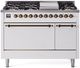 Ilve® Nostalgie II Series 48" White Pro Style Dual Fuel Range-0