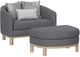 Emerald Home Maeve Gray Chair and Ottoman Set-0