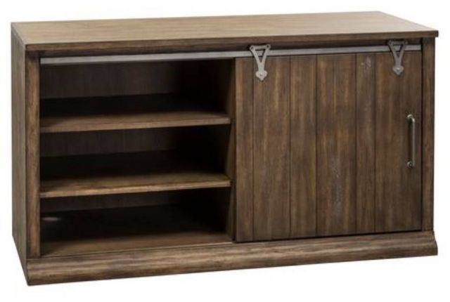 Liberty Furniture Stone Brook Rustic Saddle Executive Computer Credenza-3
