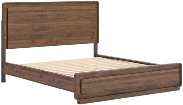 Signature Design by Ashley® Hollinaze Walnut Brown California King Panel Bed-2