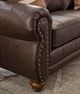 Best® Home Furnishings Customizable Field & Stream Home Noble Leather Sofa with Dark Walnut Legs-3