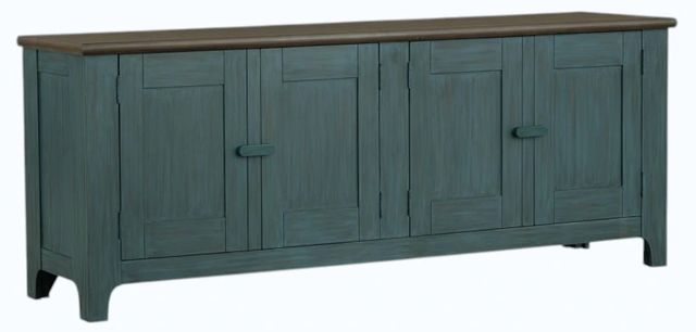 Legacy Classic Lake House Dried Tobacco/Sea Glass Door Console-0