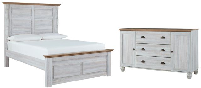 Signature Design by Ashley® Haven Bay 2-Piece Two-Tone Queen Panel Bed Set-0