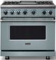 Viking® 7 Series 36" November Sky Pro Style Dual Fuel Range with Griddle-3