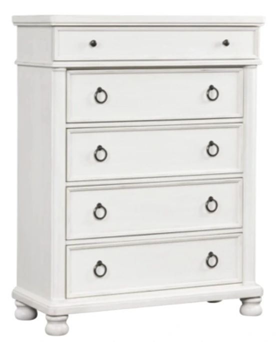Signature Design by Ashley® Rowlenstown Antique White 5-Drawer Chest-0