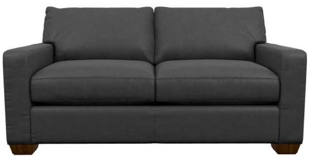 La-Z-Boy® Shiloh Navy Leather Apartment-Size Sofa-1