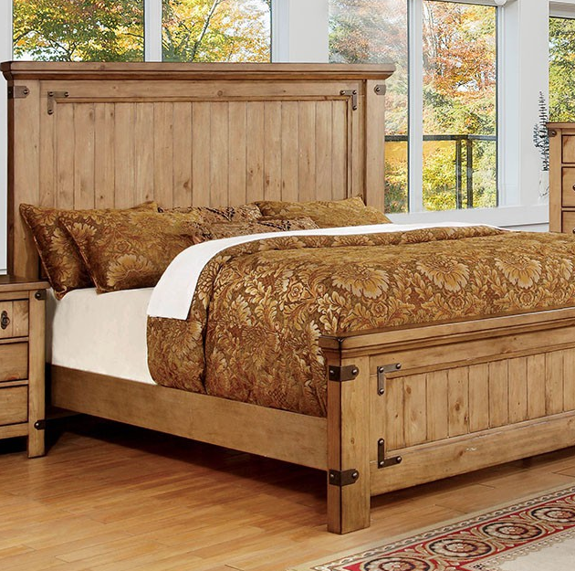 Furniture of America® Pioneer Weathered Elm 5-Piece Queen Bedroom Collection-1
