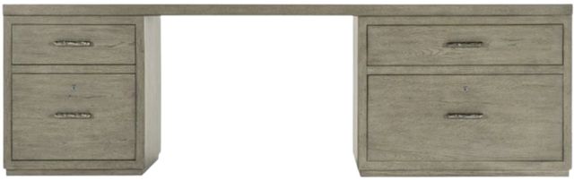 Hooker® Furniture Linville Falls Mink 96" Desk with Small File and Lateral File-1