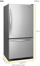 Whirlpool® Gold® 33" 22.1 Cu. Ft. Stainless Steel Bottom Freezer Refrigerator with SpillGuard™ Glass Shelves-2