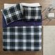 Olliix by Madison Park Essentials Parkston Navy King/California King Microfiber Printed Comforter Mini Set-3