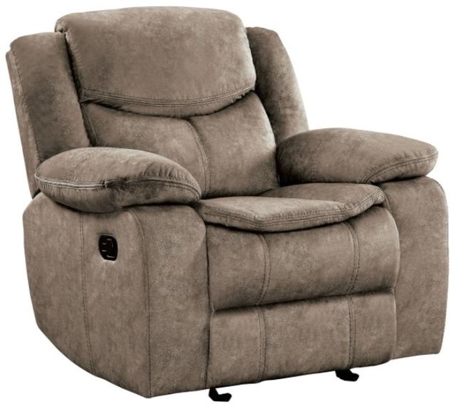 Homelegance® Bastrop Brown Manual Glider Reclining Chair-0