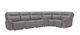 Kate Preston Home 6pc Grey Power Headrest, Lumbar Reclining Sectional with Zero Gravity and Massage-0