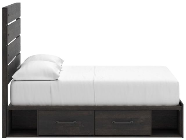 Signature Design by Ashley® Hollivern Dark Gray 4-Drawer Full Panel Storage Bed-2