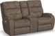 Flexsteel® Strait Sisal Power Reclining Loveseat with Console and Power Headrests-0