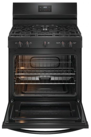 Frigidaire® 30" Black Freestanding Gas Range-1