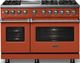 Viking® 5 Series 48" Spiced Cider Pro Style Dual Fuel (NG) Range with Polished Chrome Trim-2