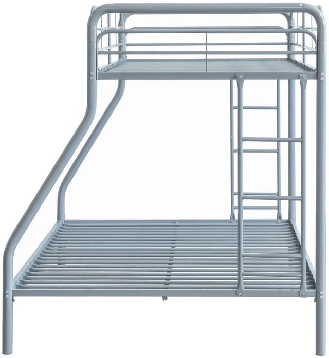 Coaster® Carson Glossy Silver Metal Twin Over Full Bunk Bed-2