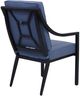 GatherCraft Charlotte Baltic Brown/Splendor Denim Aluminum Outdoor Dining Arm Chair-3
