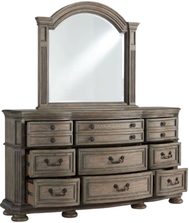 Ashley Ardenfield Dresser and Mirror, Light Brown Ashley Ardenfield Dresser and Mirror, Light Brown