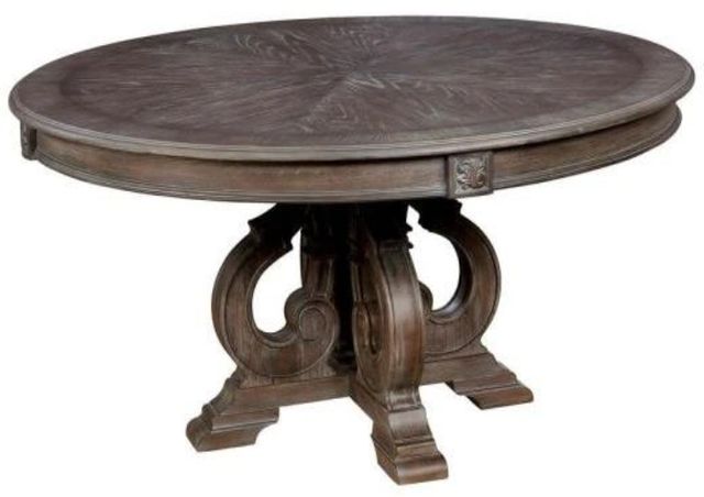 Furniture of America® Arcadia Rustic Natural Tone Round 60" Dining Table-0