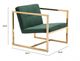Zuo® Alt Green and Gold Arm Chair-4