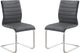Armen Living Fusion 2-Piece Brushed Stainless Steel/Gray Side Chair Set-0