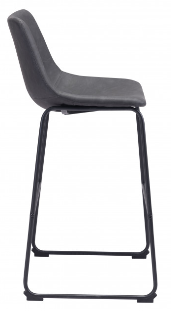 Zuo® Modern Smart 2-Piece Charcoal Counter Chairs-1