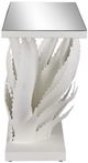 Currey & Company Agave Mirror Top Console Table with Gesso White Base-1