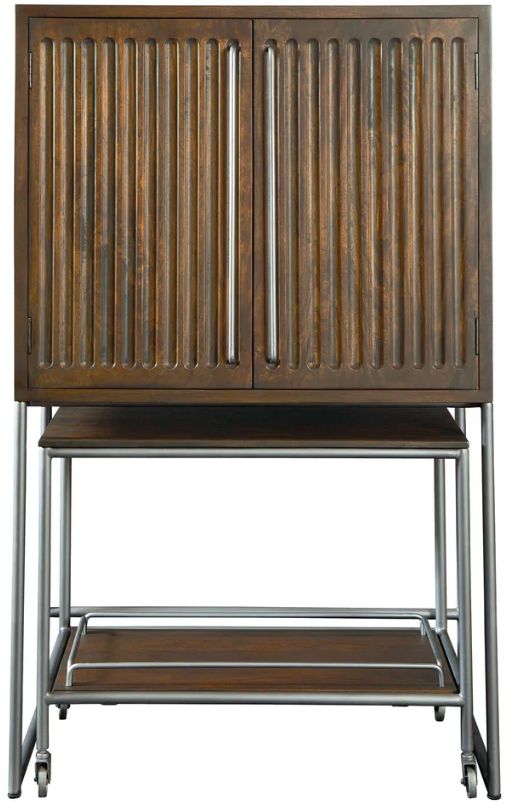 Howard Miller® Medium Brown Cart Wine and Bar Cabinet-2