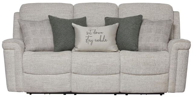 Corinthian Furniture Garland Alabaster Power Reclining Sofa with Power Headrest-0