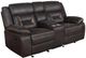 Coaster® Greer Dark Brown Reclining Upholstered Tufted Back Glider Loveseat-0