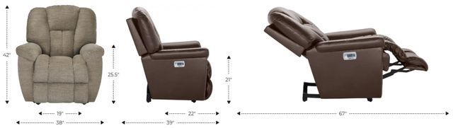La-Z-Boy® Maverick Sand Power Wall Recliner with Headrest and Lumbar-2