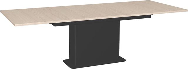 Amisco Customizable Lucarelli 96" Rectangular Extendable Table with 1" White Oak Veneer and 1 Leaf-1