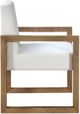 Modus Furniture One Bisque/White Pearl Upholstered Dining Arm Chair-3