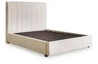 Signature Design by Ashley® Brizmore Beige King Upholstered Panel Storage Bed-2